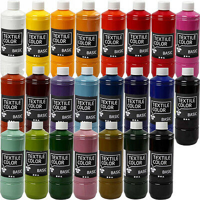 500ml Stoffmalfarbe Basic  - 24 Farben - Textilfarbe Stoffe Farbe