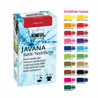 Kreul Batikfarbe Textilfarbe Javana  70g Färbefarbe Stofffarbe Färben Ve.farben